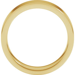 14K Yellow Gold 6 mm Comfort-Fit Flat Band Size 7.5