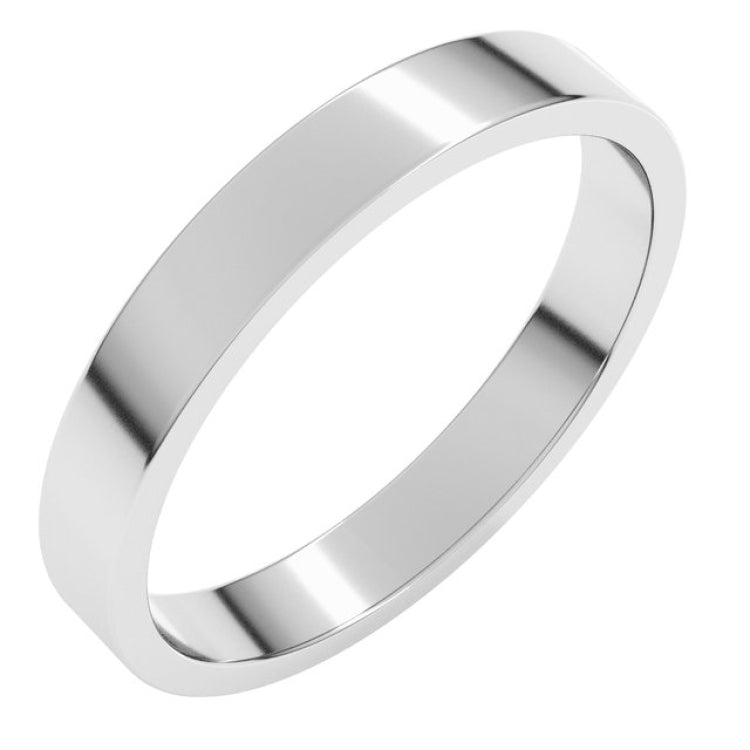Sterling Silver 3 mm Flat Band Size 5.5