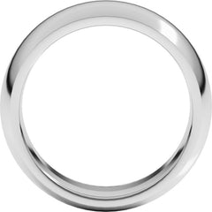 Sterling Silver 8 mm Comfort-Fit Half Round Band Size 12