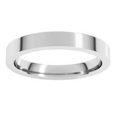 Sterling Silver 3 mm Comfort-Fit Flat Band Size 6