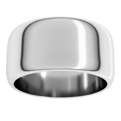 Sterling Silver 10 mm Half Round Band Size 7