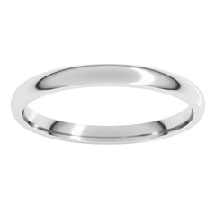Sterling Silver 2 mm Lightweight Comfort-Fit Half Round Band Size 6