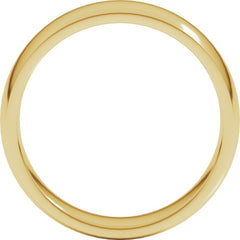 14K Yellow Gold 6 mm Lightweight Comfort-Fit Half Round Band Size 5.5