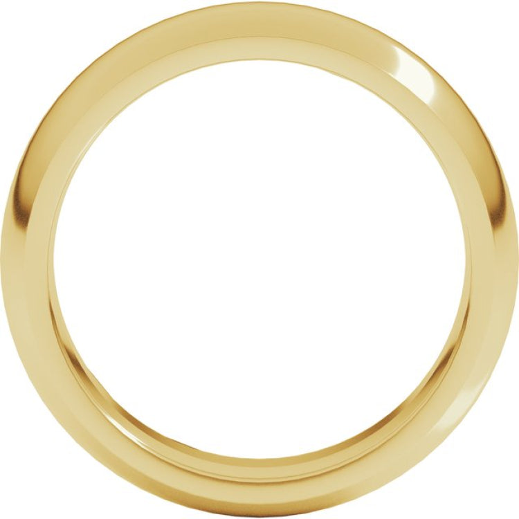 10K Yellow Gold 6 mm Comfort-Fit Half Round Band Size 9.5
