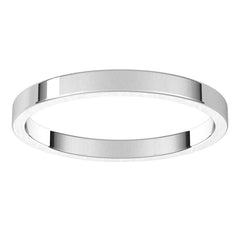 14K White Gold 2 mm Flat Band Size 5.5