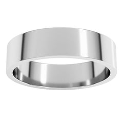 10K White Gold 5 mm Flat Band Size 9.5