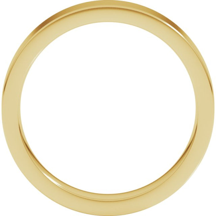 14K Yellow Gold 4 mm Comfort-Fit Flat Band Size 5