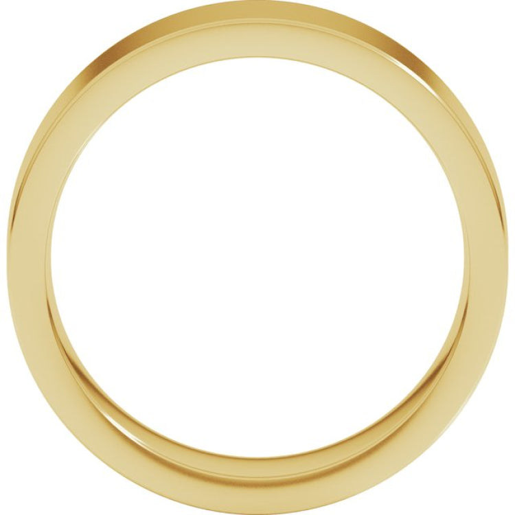 18K Yellow Gold 6 mm Comfort-Fit Flat Band Size 8