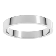 14K White Gold 3 mm Flat Band Size 9