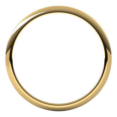 14K Yellow Gold 1 mm Half Round Band Size 9