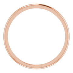 14K Rose Gold 1.5 mm Half Round Band Size 3