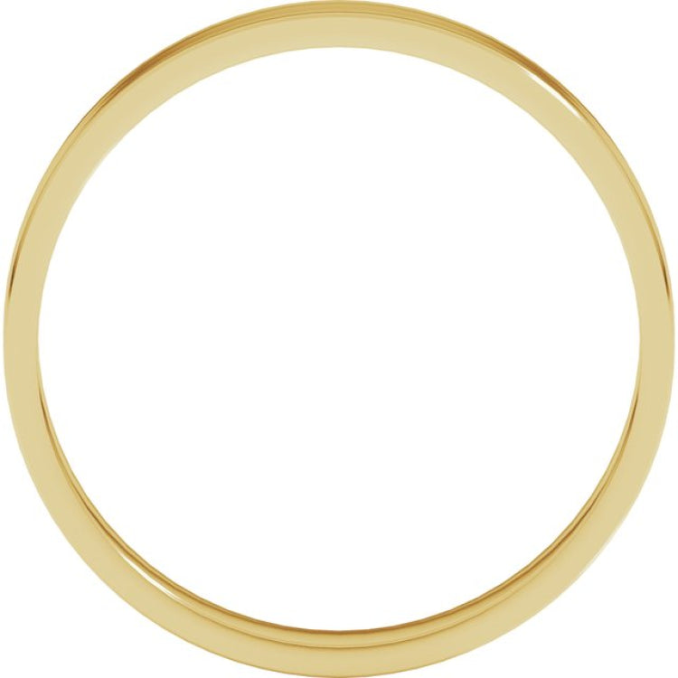 14K Yellow Gold 3 mm Ultra-Lightweight Flat Band Size 4