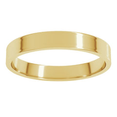 14K Yellow Gold 3 mm Ultra-Lightweight Flat Band Size 4