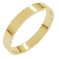 10K Yellow Gold 3 mm Ultra-Lightweight Flat Band Size 5
