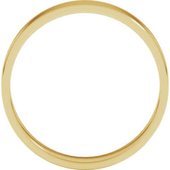 10K Yellow Gold 4 mm Ultra-Lightweight Flat Band Size 8
