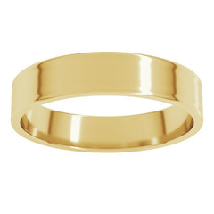 10K Yellow Gold 4 mm Ultra-Lightweight Flat Band Size 8