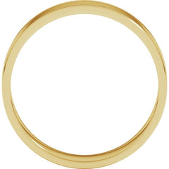 14K Yellow Gold 5 mm Ultra-Lightweight Flat Band Size 7.5