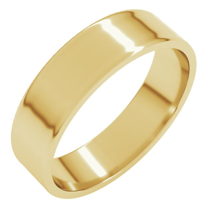 10K Yellow Gold 5 mm Ultra-Lightweight Flat Band Size 7