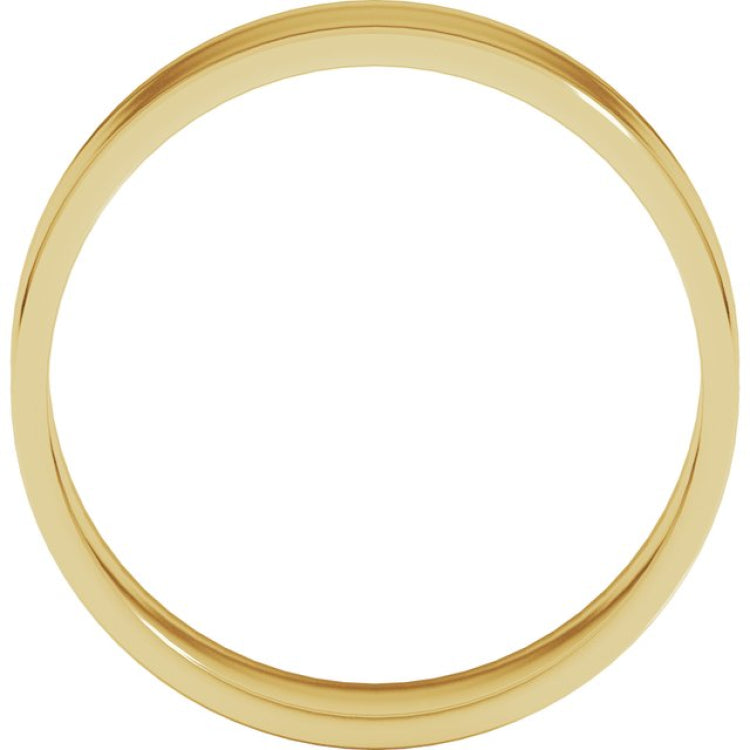 10K Yellow Gold 6 mm Ultra-Lightweight Flat Band Size 8