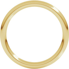 14K Yellow Gold 2 mm Comfort-Fit Full Round Band Size 10