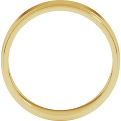 10K Yellow Gold 5 mm Stepped-Edge Flat Band Size 8