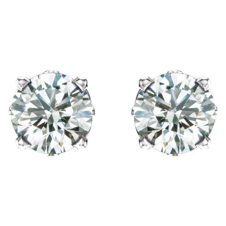 Sterling Silver 1/2 CTW Lab-Grown Diamond Scroll Setting® Stud Earrings