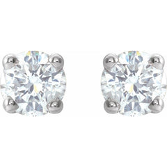 Sterling Silver 1/5 CTW Lab-Grown White Diamond Earrings