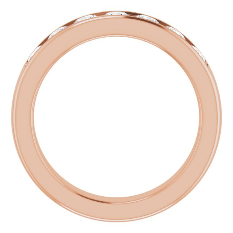 14K Rose Gold 1 1/2 CTW Natural Diamond Band