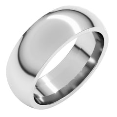 Sterling Silver 7 mm Comfort-Fit Half Round Band Size 11.5