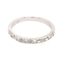 14KT White Gold Wedding Band- Size 6.25
