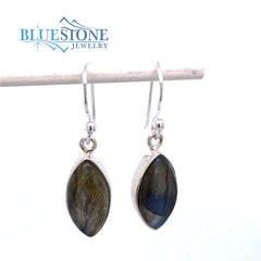 Sterling Silver Earrings with Labradorite Gemstones
