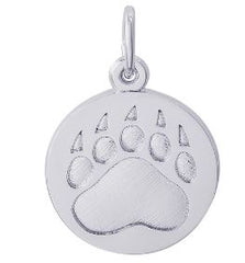 Sterling Silver Bear Paw Print Charm