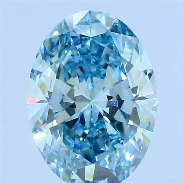 2.00ct Oval Lab Grown Diamond (Colour Fancy Vivid Blue, Clarity VS2, IGI Certified)