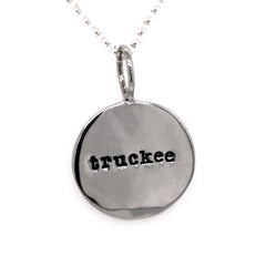 Sterling Silver "truckee" Round Pendant