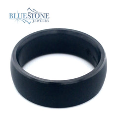 Solid Black Diamond 8mm Band- Size 11.5
