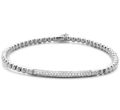 18 Karat White Gold Stretchable Diamond Bracelet(6.1 inches)