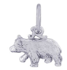 Sterling Silver Black Bear Charm.