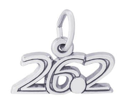 Sterling Silver 26.2 Marathon Charm