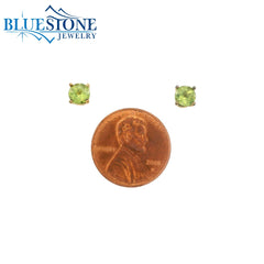 14K Yellow Gold Peridot Earrings