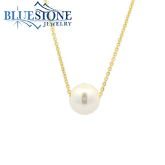 Gold Plated Pearl Necklace - 18"