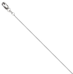 14 Karat White Gold Round Box Chain Length 18 inches at 3.4 grams.