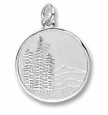 Sterling Silver Mountain Scene Charm