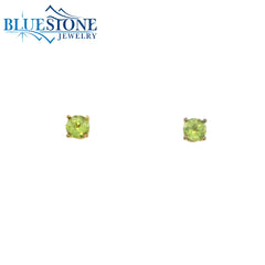 14K Yellow Gold Peridot Earrings