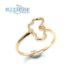 14kt Yellow Gold Lake Tahoe Outline Ring- 7.25