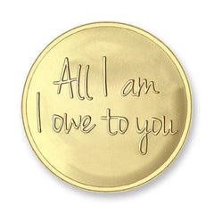 ROSE  OWE TO YOU GOLD PLATED COIN medium