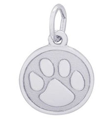 Sterling Silver Paw Print Charm