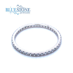 Silver Eternity Ring with CZs- Size 7