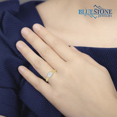 14kt Yellow Gold Diamond Ring- Size 6.5