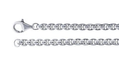 24" Sterling Silver 3.6mm Venetian/Rounded Box Chain