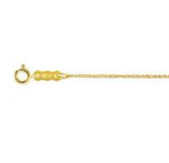 14 Karat Yellow Gold 0.9mm Diamond Cut Ropa Chain 20 inches weighing 0